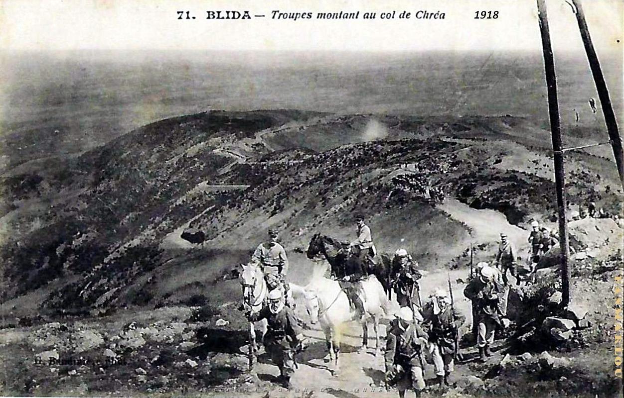 Blida - Col de Chrea - Troupes montantes - 1918.jpg